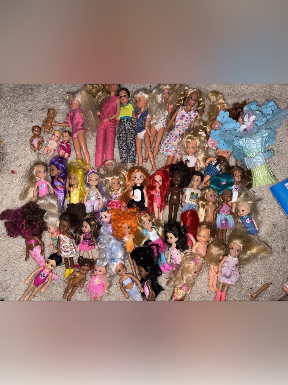 Huge lot of Barbie little sister dolls Chelsea Kelly skipper Todd Kristy Stacie
